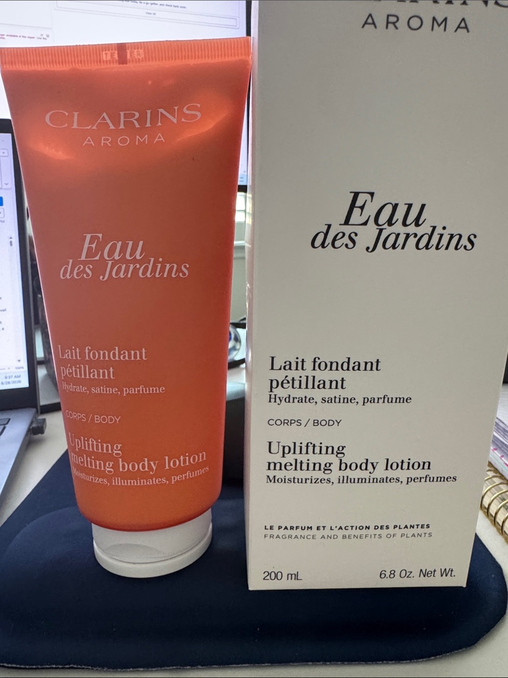 Clarins Aroma Eau des Jardins Uplifting Melting Body Lotion — NWT